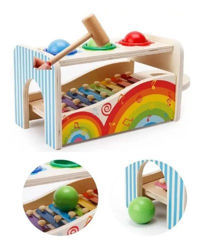 Juguete Didáctico Xilófono Madera Montessori Juego