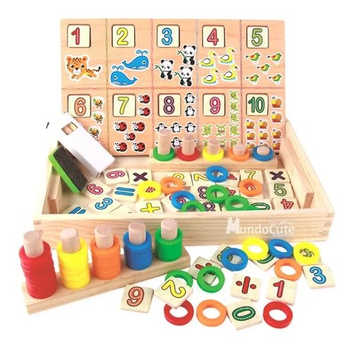 D_869047-MCO48794940109_012022-O.jpg Ábaco Caja Didáctica Aprendizaje Matemáticas Montessori Varios