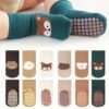 Kit 3 Pares Medias Calcetines Antideslizantes Algodón Niños Varios Estampado L (3 A 5 Años)