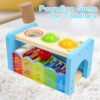 Juguetes De Madera - Xilófono, Piano Y Juego Didáctico Niños Azul