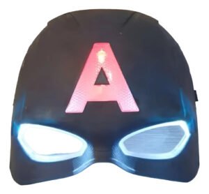 Máscara Capitán América Con Luces Led Para Niños Azul Oscuro Capitán América