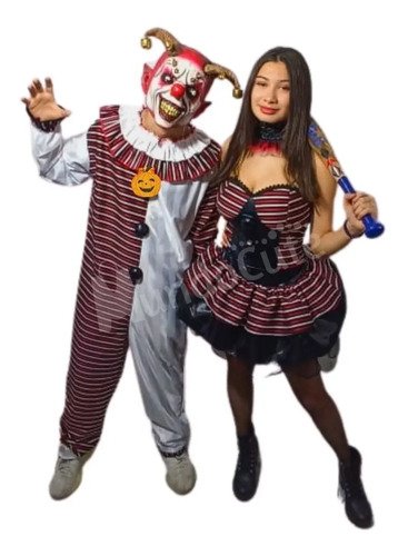 Disfraz Payaso Malvado Hombre Traje Completo