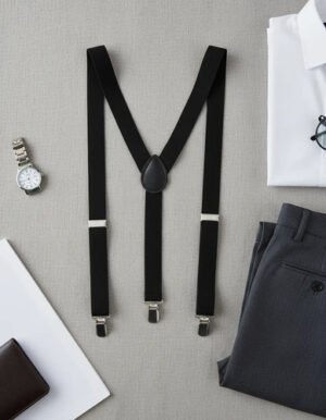 Tirantes Negros Clásicos Ajustables Accesorios Disfraces Negro Lisa