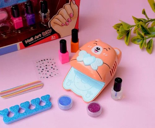 D_873152-MCO72920171120_112023-O.jpg Set Uñas Para Niñas Con Secador Real Kit Manicure Juguetes