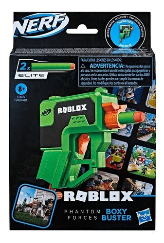 D_874714-MCO53483123917_012023-O.jpg Pistola Nerf Lanzador Roblox Phantom Forces Boxy Buster Verde