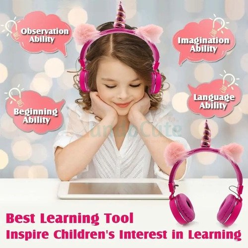 Audífonos Niña Mujer Inalámbricos Bluetooth Unicornio Fm Sd