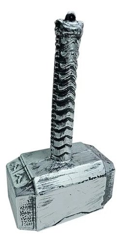 Kit Thor: Martillo + Máscara - Accesorios Disfraz Superhéroe Plateado Avengers