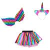 D_876299-MCO79947285793_102024-O.jpg Set Unicornio Niña Diadema Y Alas Disfraz Infantil Fiesta Cosplay Arcoíris Unica