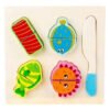 Kit 2 Tablas De Madera Alimentos Montessori Cocina Juguetes