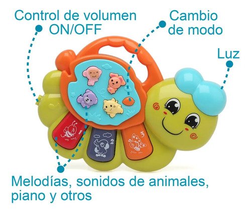 Juguete Bus Musical Con Luces Y Sonido De Animales Azul Acero