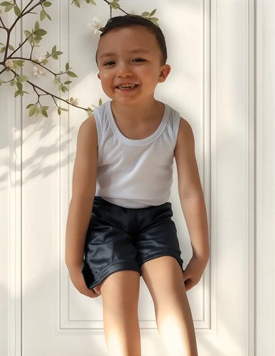 Esqueleto Blanco Algodón Niños Uniforme Camisa Debajo Blanca