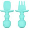 Set Cubiertos Azul Claro Bebés Cuchara Tenedor Pequeños