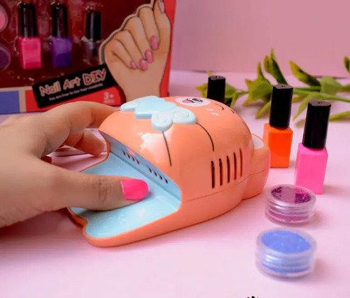 D_879468-MCO72920111948_112023-O.jpg Set Uñas Para Niñas Con Secador Real Kit Manicure Juguetes