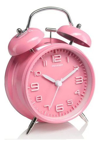 D_881001-MCO80942094667_112024-O.jpg Reloj Despertador De Campana Clásico Con Luz- Diseño Retro Negro