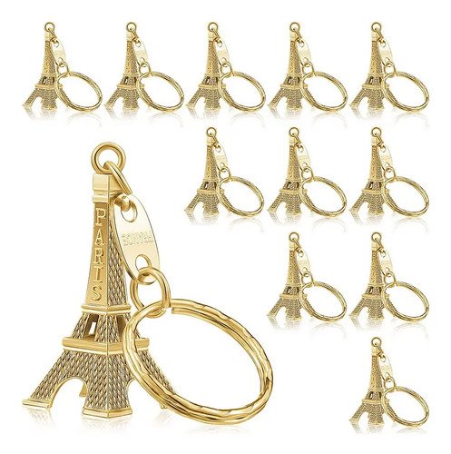 Llaveros Torre Eiffel Docena Metal 12 Unidades