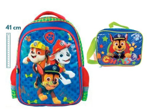 D_882286-MCO29148554141_012019-O.jpg Morral Grande Y Lonchera Paw Patrol Patrulla Canina Original Azul