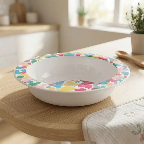 D_883214-MCO114983798566_082026-O.jpg Plato Para Niña Bowl Minnie Mouse Vajilla Bebés Blanco Minni Mouse