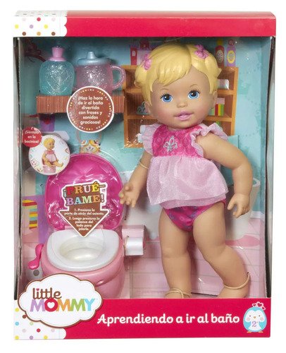 Muñeca Aprendiendo A Ir Al Baño Little Mommy Inodoro Sonidos