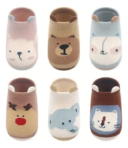 D_884543-MCO82875448927_032025-O.jpg 3 Pares De Calcetines Antideslizantes Para Niños/animalitos