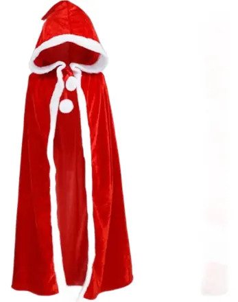 Capa De Santa Claus - Papa Noel | Navidad - ¡completa Tu Look Navideño Con Estilo! Rojo Unica
