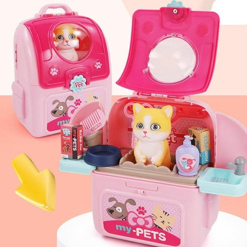 D_887831-MCO80563037716_112024-O.jpg Jueguete Set Maleta Mascotas Animales | 13 Piezas Incluidas