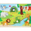 3 Tablas Armables Didácticos Rompecabezas Niños En Madera  Multicolor