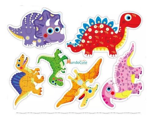 3 Rompecabezas Kit Bebés Madera Montessori Niños
