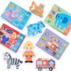 3 Rompecabezas Kit Bebés Madera Montessori Niños