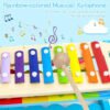 Juguetes De Madera - Xilófono, Piano Y Juego Didáctico Niños Azul