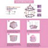 Carpa Castillo Velo Rosado Niña Juguete Princesa Casita Rosa
