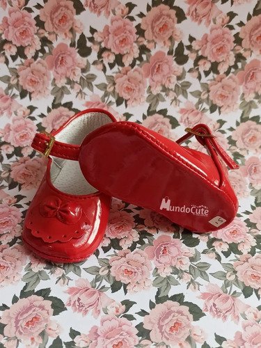 Zapatos  Niña Bebe Meses Suaves Elegante Precaminadores  Rojo 15