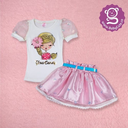 D_893989-MCO45109233545_032021-O.jpg Conjunto Niña Falda Tutu Tul + Blusa Ropa Para Niñas