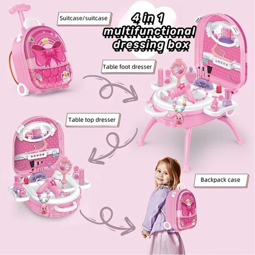 Set De Maquillaje Espejo Y Maleta Unicornio Set Maleta