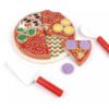 Juguete Pizza Madera Montessori Didacticos Niños Juego Roles Rojo