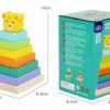 Torre Insertar Arcoiris En Madera Encajar Montessori Babycut