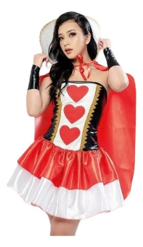 D_898799-MCO80028953077_102024-O.jpg Disfraz De Reina De Corazones Para Mujeres: ¡desata Tu Poder En Halloween! Rojo Unica