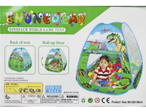 D_899381-MCO80564508026_112024-O.jpg Carpa De Campamento Infantil Dinosaurio | Impermeable Verde