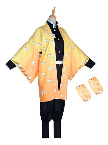 D_899925-MCO95720689210_102025-O.jpg Disfraz Zenitsu Demon Slayer - Kimetsu Cosplay Para Fiestas Y Eventos