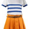 Disfraz Nami One Piece Cosplay Mujer - Perfecto Para Eventos Y Cosplay Azul Y Naranja S