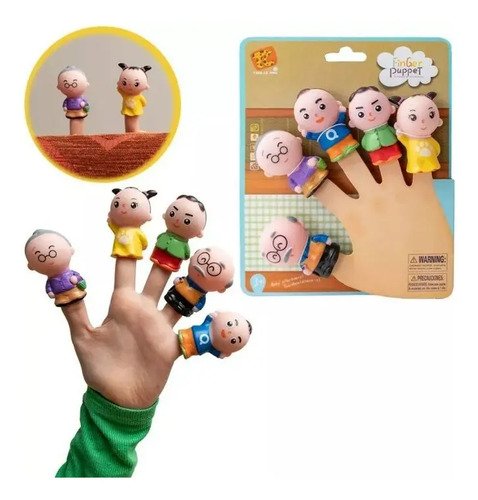 Set De Títeres Para Dedos Modelo Familiar X 5 Piezas