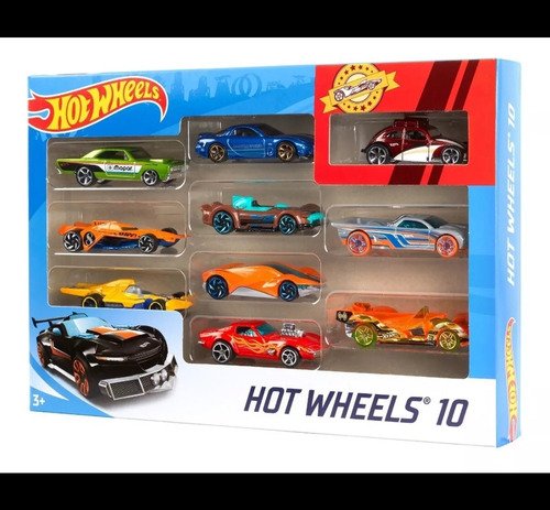 Set De 10 Carros Hot Wheels Para Pequeños Pilotos