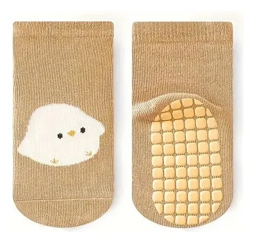 Kit 3 Pares Medias Calcetines Antideslizantes Algodón Niños Varios Estampado L (3 A 5 Años)