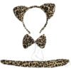 D_904156-MCO92210486826_092025-O.jpg Set Disfraz De Leopardo Animal Print Diadema, Moño Y Cola Caqui