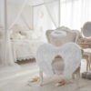 Alas Ángel Negro Y Blanco + Aureola Lindo Disfraz Ángel Niños Niñas
