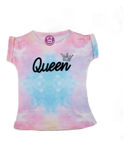 Blusa Camiseta Para Niña Estampado Tie Dye Ropa Niñas
