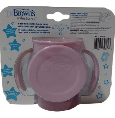 Vaso 360 Munchkin Bebés Antiderrame Pocillo Rosa De Orejas