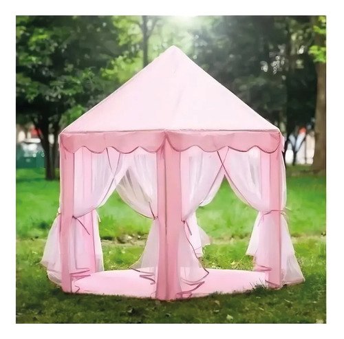 Carpa Castillo Velo Rosado Niña Juguete Princesa Casita Rosa