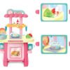 D_911017-MCO80679087492_112024-O.jpg Set Cocina Con Luz, Sonido Y Lavamanos Con Agua X28 Piezas Rosa
