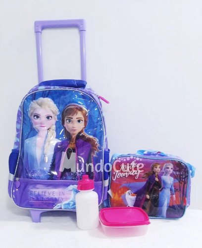 D_912240-MCO40500884537_012020-O.jpg Morral Ruedas + Lonchera + Accesorios Frozen Original 30%off Violeta Poliéster