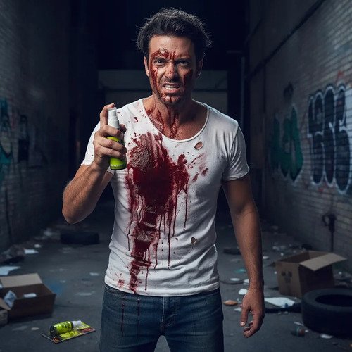 D_912435-MCO96263761773_102025-O.jpg Sangre Falsa Artificial Maquillaje Halloween Disfraz Zombie Rojo Única